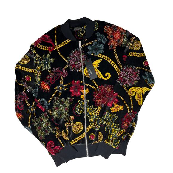 1-83 VERSACCE Men's Sweater Baroque Black/Multicolor Small